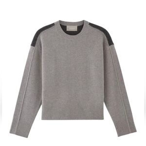 Everlane The Good Merino Wool Crewneck Sweater Grey and Graphite Two Tone Medium